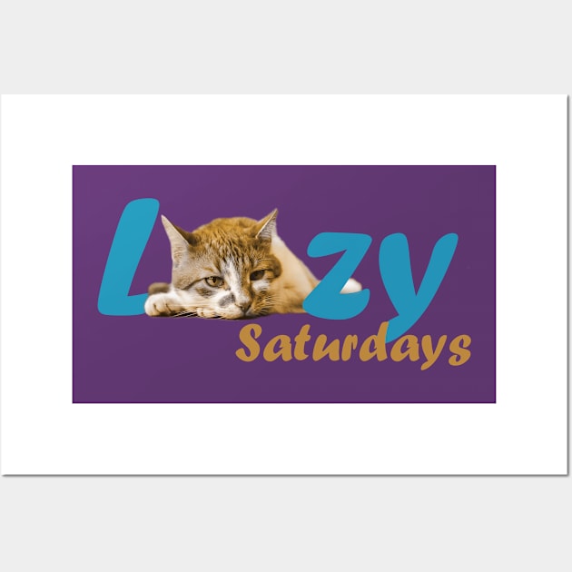 Lazy Cat Saturdays Wall Art by Czajnikolandia